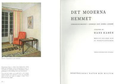 Det moderna hemmet. Inredningskonst i Sverige och…