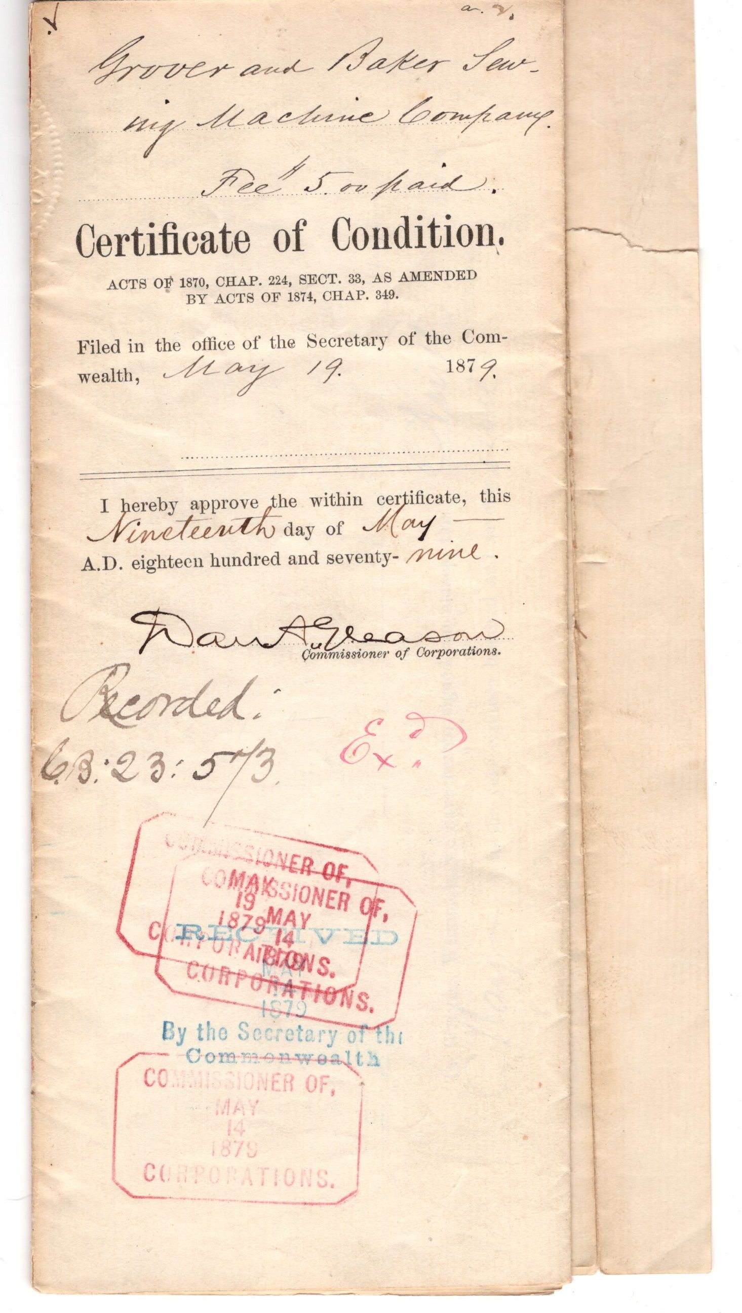 Commonwealth of Massachusetts, City of Boston Offi