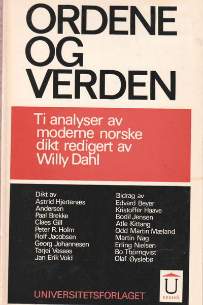 Ordene. Ti analyser av moderne norske dikt