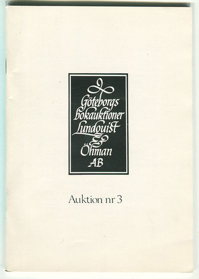Göteborgs bokauktioner Lundquist & Öhman AB.…