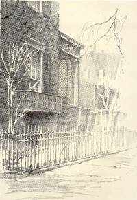 image of Fine Original 1922 Print of Details of a House Washington Square North N. Y. by O. R. Eggers