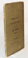 El Paso folio: geologic atlas of the United States, folio 166 - field edition