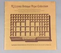 T.J. Lyons Antique Type Collection: Twenty Typefaces Selected from the Distinguished Type Library of the T.J. Lyons Press of Boston by T.J. Lyons (Firm) - 1967