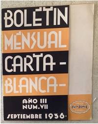 EL ARTE EN MÉXICO: NICOLLAAS MAES.; Boletín Mensual Carta Blanca, Año III, No. VII, Septiembre. Director: Carlos Orozco Romero