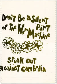 Don't Be A Silent Part of the War Machine - Speak Out Against Cambodia