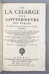 De La Charge Des Govvernevrs Des Places; (photo 1)