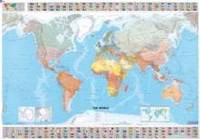 World - Michelin rolled & tubed wall map Encapsulated