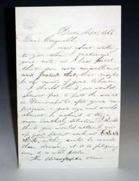 4 Page Autographed Letter Signed, Boston, 1866