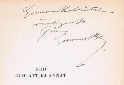 Ord och att ej annat.