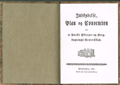Indbydelse, Plan og Convention til et Norskt…