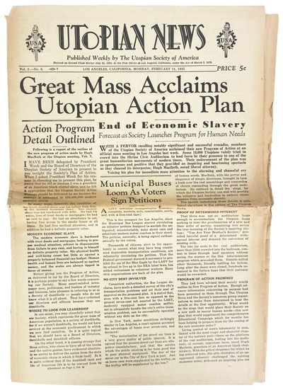 Utopian News [Collection of Four Issues]