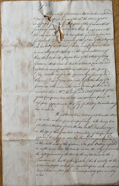 Autograph Letter Signed to General John Barrington, Fort Royal, Guadeloupe, April 1, 1759