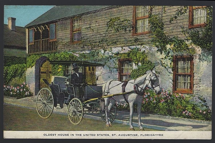 OLDEST HOUSE IN THE UNITED STATES, ST. AUGUSTINE, FLORIDA, Postcard OLDEST HOUSE IN THE UNITED STATES, ST. AUGUSTINE, FLORIDA, Postcard