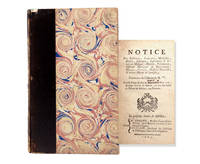 image of Notice de Tableaux, Sculptures, Médailles, Dessins, Estampes, Instrumens,_Livres de Musique, Meubles, Porcelaines, différens Morceaux de Méchanique, Optiquem Verrerie, Histoire Naturelle,_autres Objets de curiosité; Provenans du Cabinet de M. ***