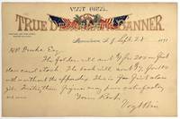 Early 1890s Illustrated Letterhead for Vogt Bros., Printers and Publishers of the "True Democratic Banner
