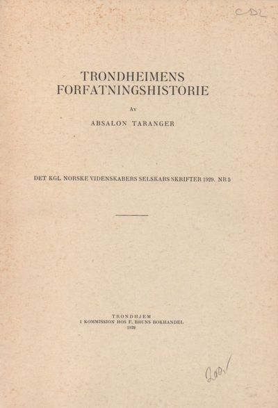 Trondheimens forfatningshistorie.