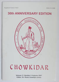 Chowkidar 30th Anniversary Edition British Association For Cemeteries In South Asia Vol 11 No. 4...