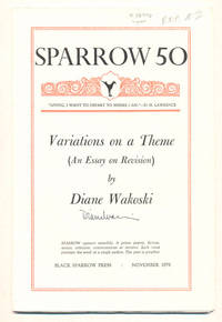 Sparrow 50: Variations on a Theme (An Essay on Revision) - November 1976
