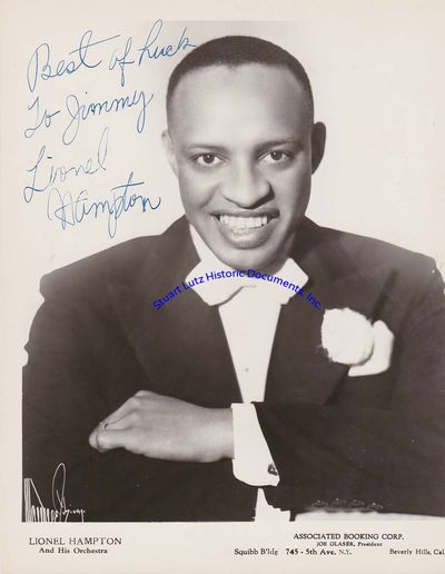 Signed Photograph Of Musician Lionel Hampton