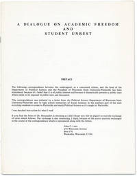 A Dialogue on Academic Freedom and Student Unrest