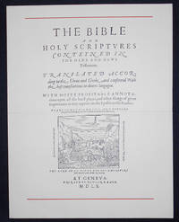 image of Prospectus for a Facsimile Edition of the 1560 Geneva Bible