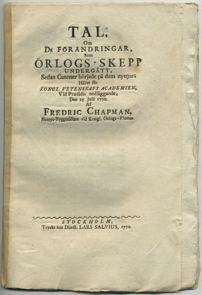 Tal, om de förändringar, örlogs-skepp undergått,…