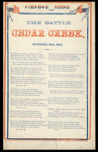 The Battle of Cedar Creek, October 19th, 1864. Liberty and Union Forever