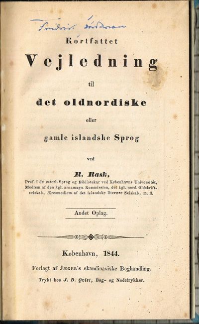 Kortfattet vejledning til det oldnordiske eller…