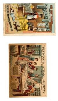 Two Adv. Trade Cards - Women at Work - Laundry