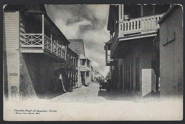 UNDIVIDED POSTCARD OF CHARLOTTE STREET, ST. AUGUSTINE, FLORIDA, Postcard UNDIVIDED POSTCARD OF CHARLOTTE STREET, ST. AUGUSTINE, FLORIDA, Postcard