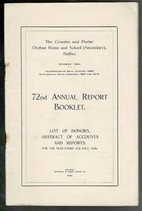 The Crossley and Porter Orphan Home and School (Secondary), Halifax: 72nd Annual Report Booklet