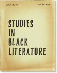 Studies in Black Literature - Vol.6, No.1 (Spring, 1975)