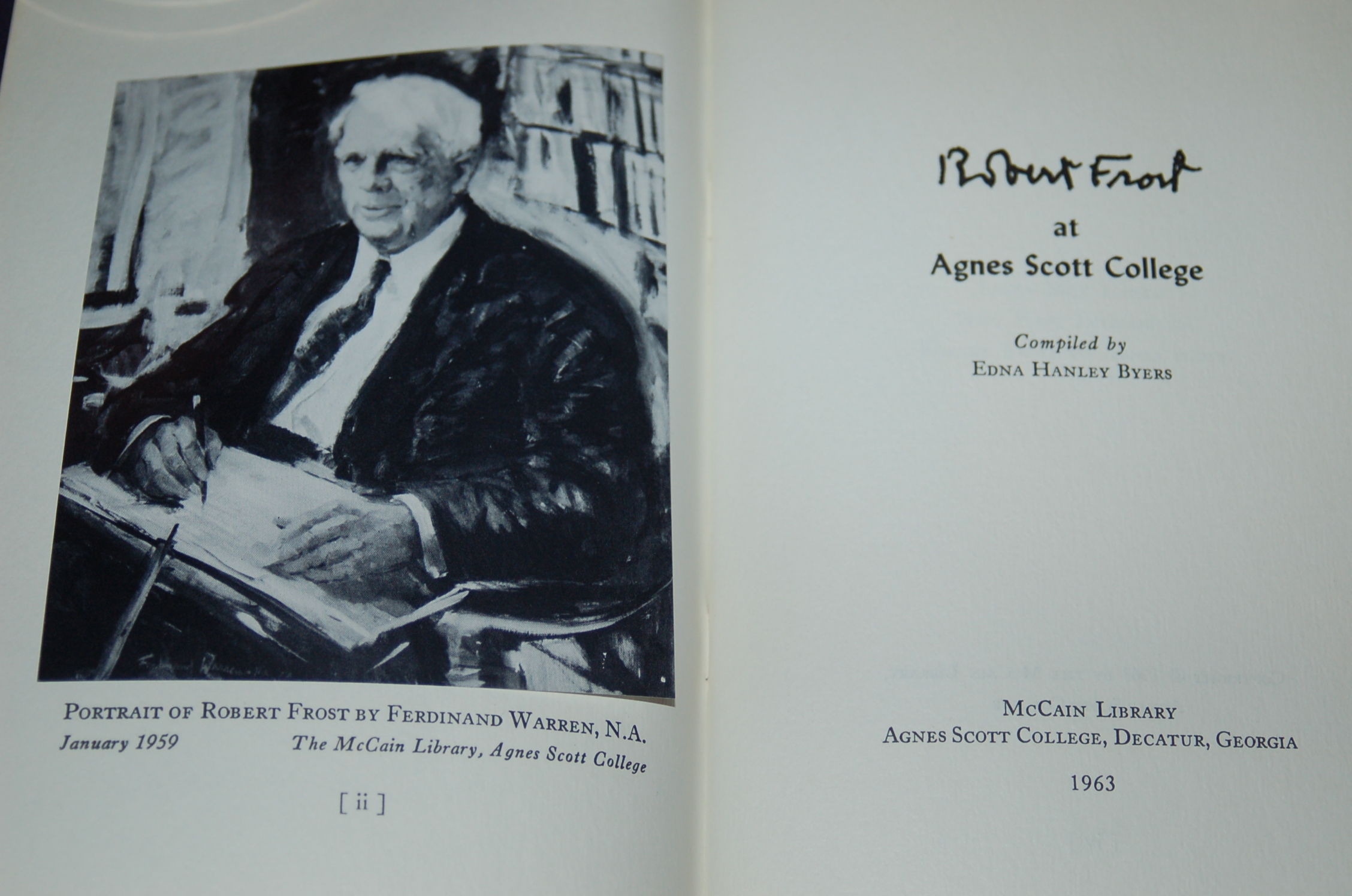 Robert Frost at Agnes Scott College by and Wallace M. Alston (essay
