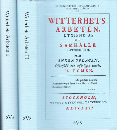 Witterhets Arbeten I (1759). [... II (1762)].…