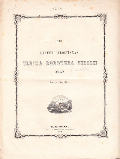 Vid enkefru prostinnan Ulrika Dorothea Nibelii…