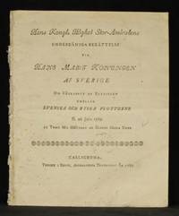 Hans kongl. höghet stor-amiralens underdåniga berättelse til hans maj:t konungen af Sverige om...