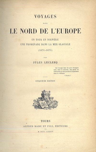 Voyages dans le nord de l'Europe. Un tour en…