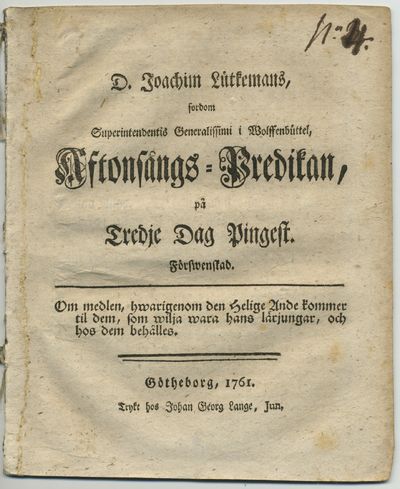 Aftonsångs-predikan, på tredje dag pingest.…
