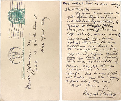 [Postcard Re: Christian Science]