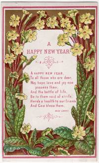 New Year's Greeting with Wildflower Border