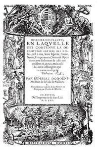 Histoire des Plantes. Traduction française, suivie du Petit Recueil auquel est contenue la description d'aucune Gommes et Liquers etc,. par Charles de L'Escluse (Carolus Clusius) (1557). Fac-similé avec introduction, commentaires et la concordance avec la terminologie scientifique moderne, par J.-E. OPSOMER