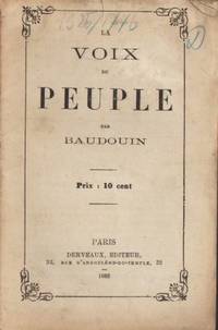 La voix du peuple. Par Baudouin.
