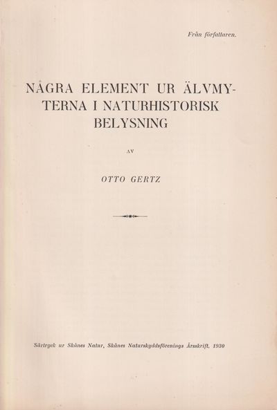 Några element ur Älvmyterna i naturhistorisk…