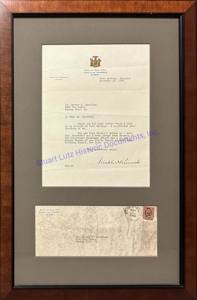 Franklin Roosevelt Writes That Mrs. Roosevelt And I Have Always Been Members Of The Protestant Episcopal Church And I Am The Senior Warden Of Our Little Church At Hyde Park