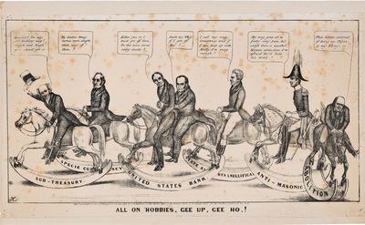 New York: H.R. Robinson, 1838. Oblong lithograph broadside, 11-1/2