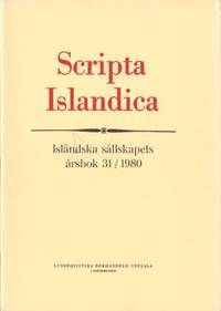 Scripta Islandica. Isländska sällskapets årsbok…