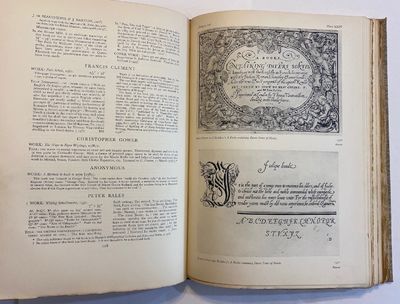 [ENGLISH CALLIGRAPHY & ENGRAVING 1570-1800]. The English Writing-Masters and Their Copy-Books, 1570-1800. A Biographical Dictionary & A Bibliography. With an introduction to the development of handwriting by Stanley Morison