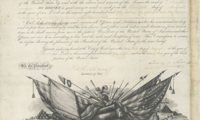 President James K. Polk Promotes a Hero of the Mexican War for ""gallant and meritorious conduct in the battles of Contreras and Churubusco""