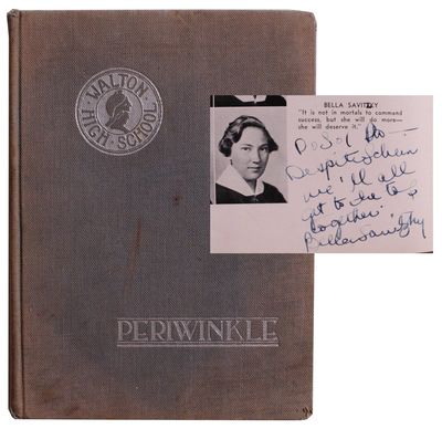 The Walton Periwinkle. [High School Yearbook Featuring Bella Abzug's Inscribed Senior Class Portrait. ]