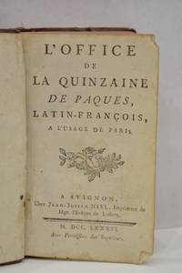 image of OFFICE (L') de la quinzaine de Paques, latin-françois, à l'usage de Paris.